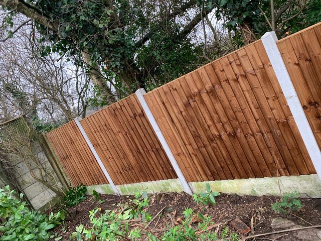 New closeboard garden fence in Wolverhampton