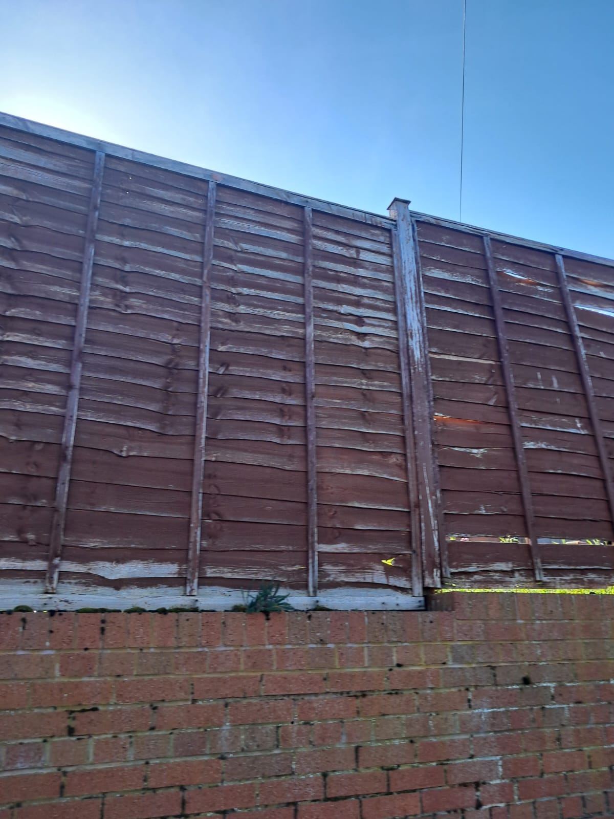 New boundary fence on a brick wall in Kidderminster, photo 4