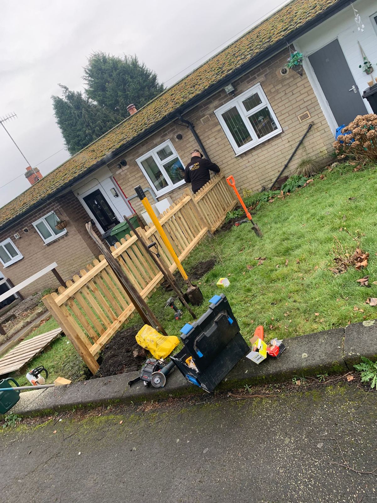 Timber picket fencing fitted along the front of a Dudley bungalow, photo 4