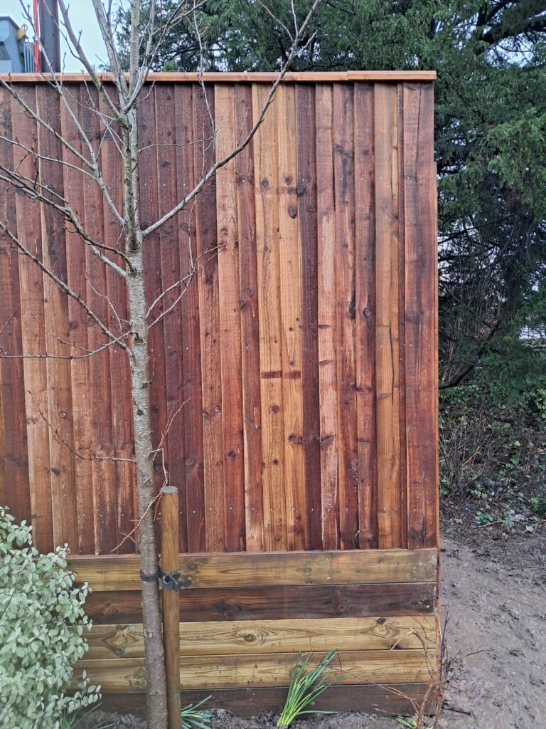 New fencing in Droitwich