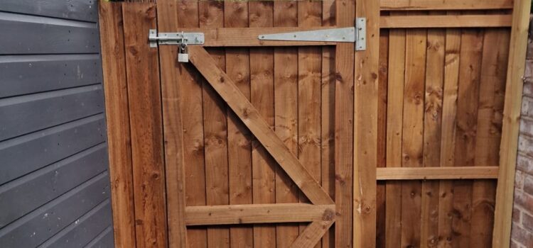 New Wooden gate fitted in Stourport on Severn