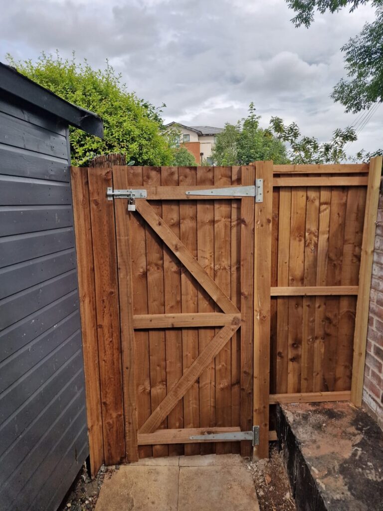 New Wooden gate fitted in Stourport on Severn